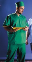 Костюм хирурга (смесовая ткань), зелёный